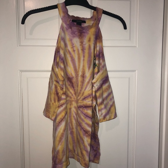 Tie Dye Off Shoulder Size Small Forever 21 T-Shirt - Picture 7 of 8